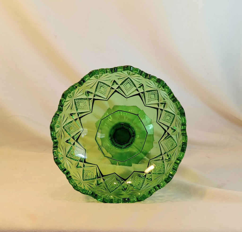 Antique Pedestal Bowl - U.S. Glass - Shoshone Pattern