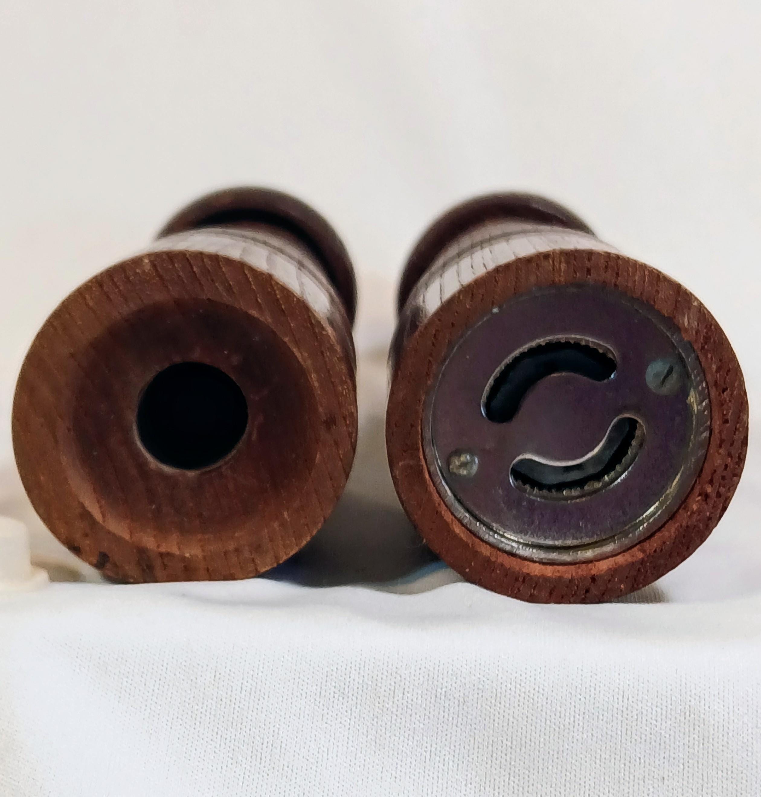 Vintage Turned Wood Salt and Pepper Shakers