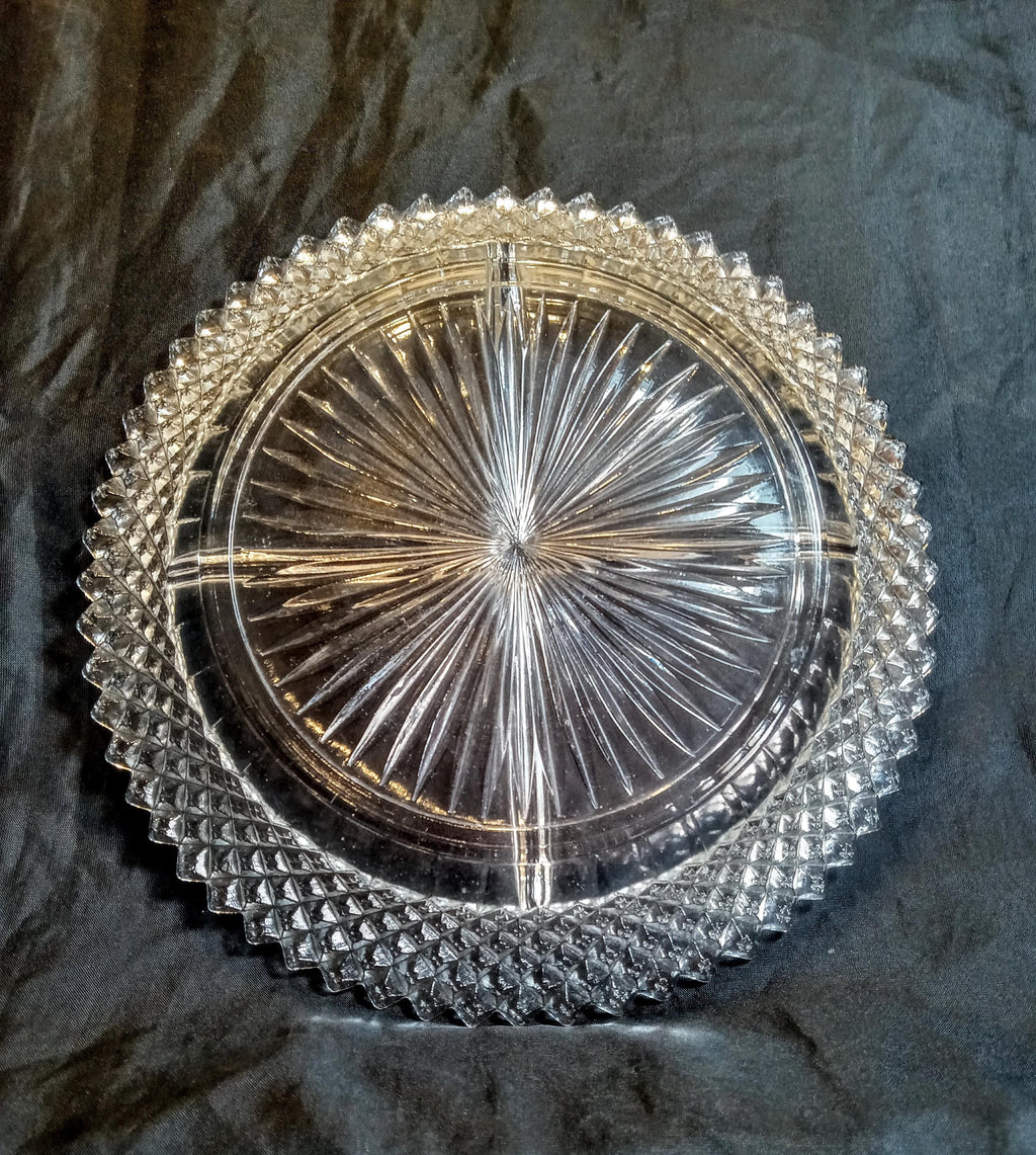 Anchor Hocking "Miss America" Divided Relish Dish -Depression Era