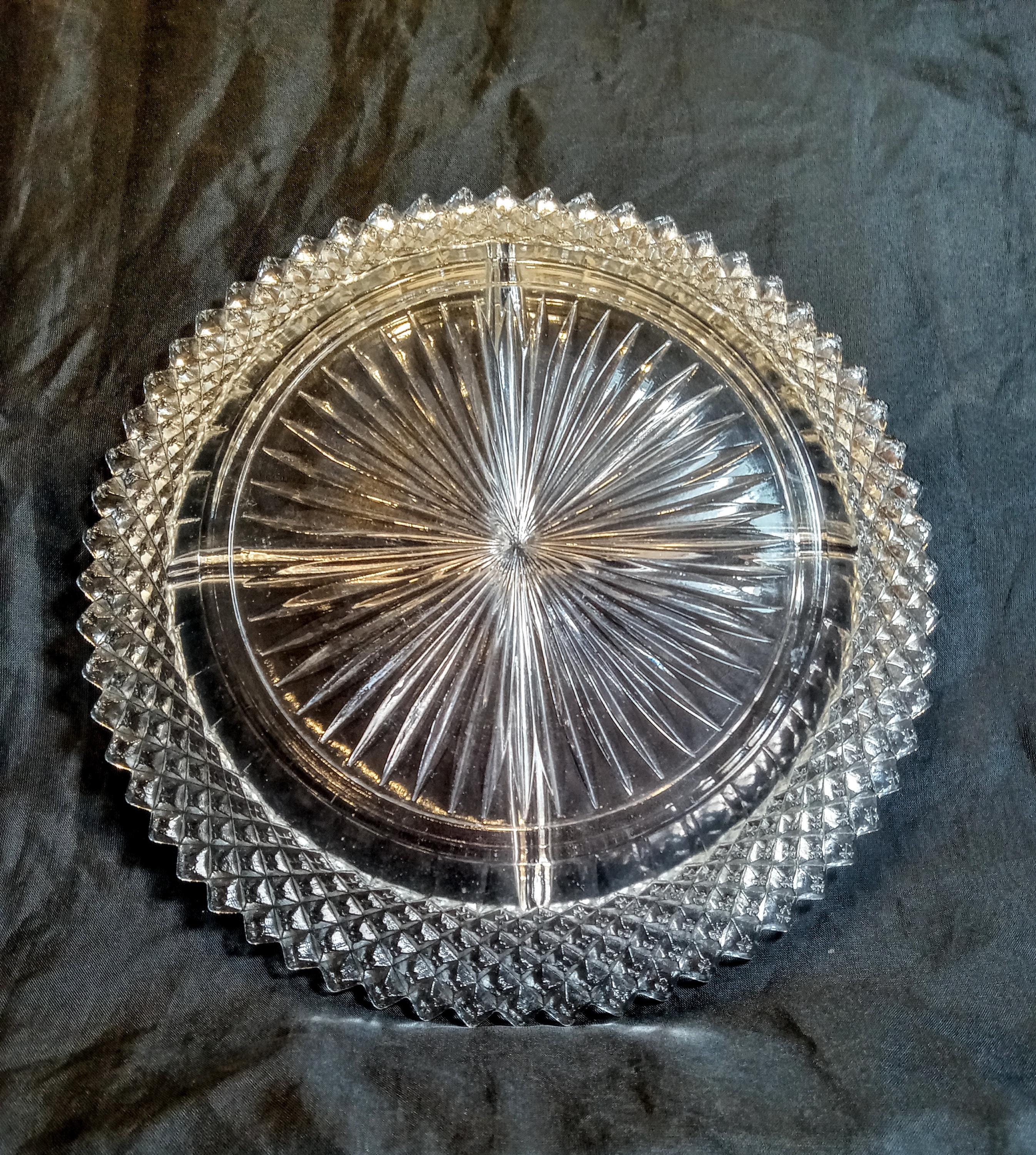 Anchor Hocking "Miss America" Divided Relish Dish -Depression Era