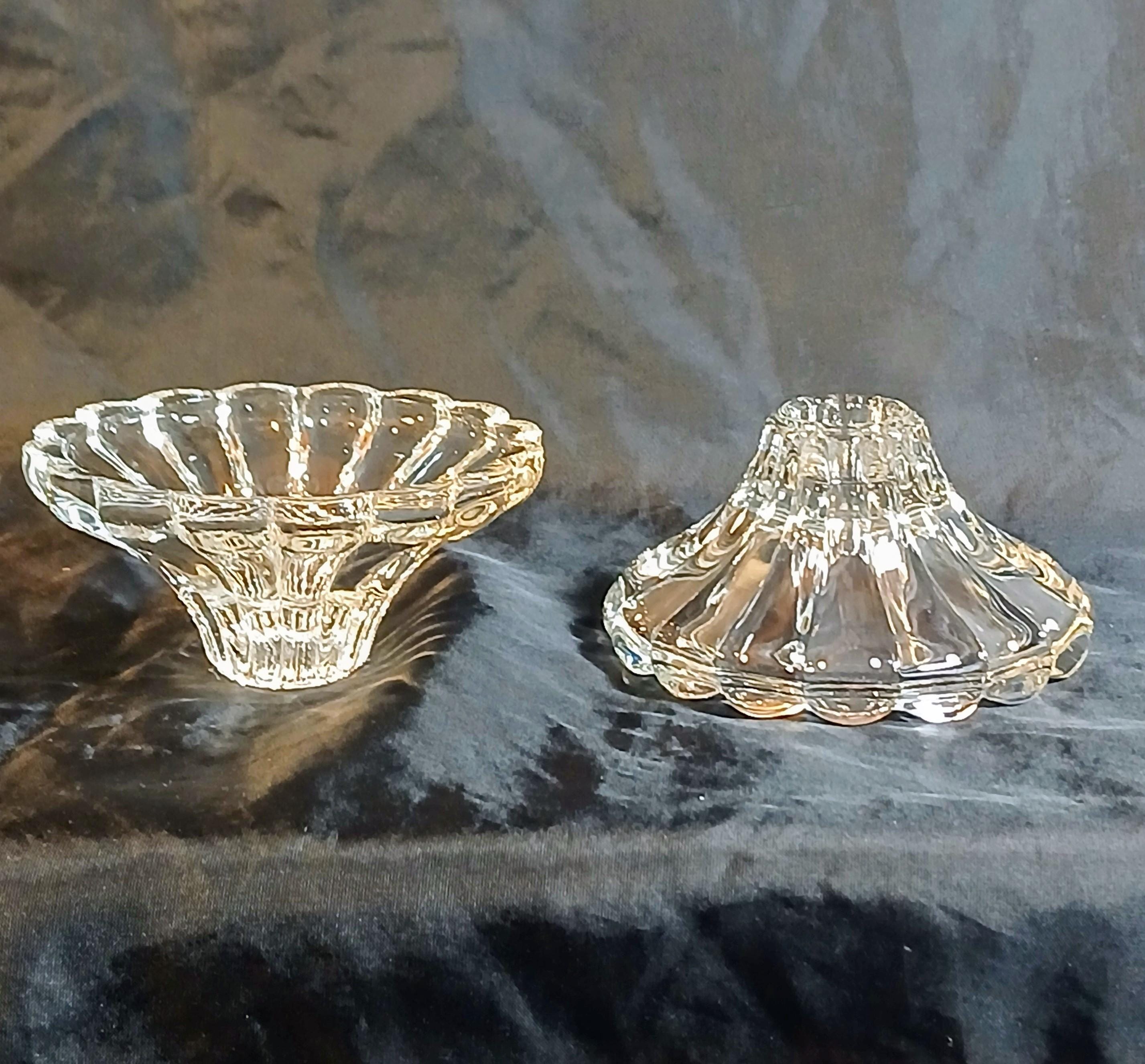 Anchor Hocking Candlestick Holders - "Boopie" Berwick - Set of 2