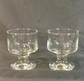 Vintage Juice Glasses – Clear Pedestal Tumblers – Set of 2
