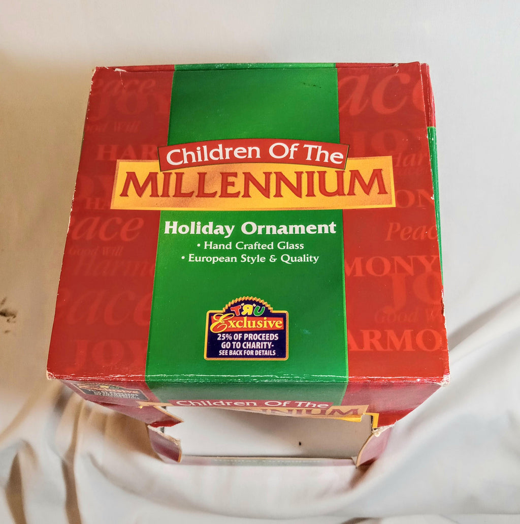 1999 “Children of the Millennium” Glass Ornament – Toys R Us Exclusive – Handcrafted European Style