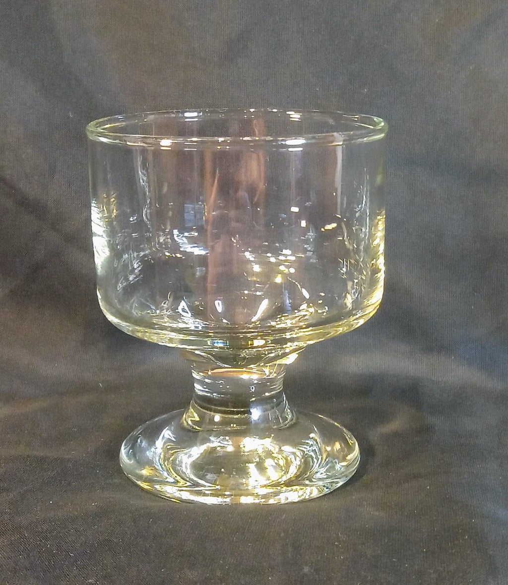 Vintage Juice Glasses – Clear Pedestal Tumblers – Set of 2