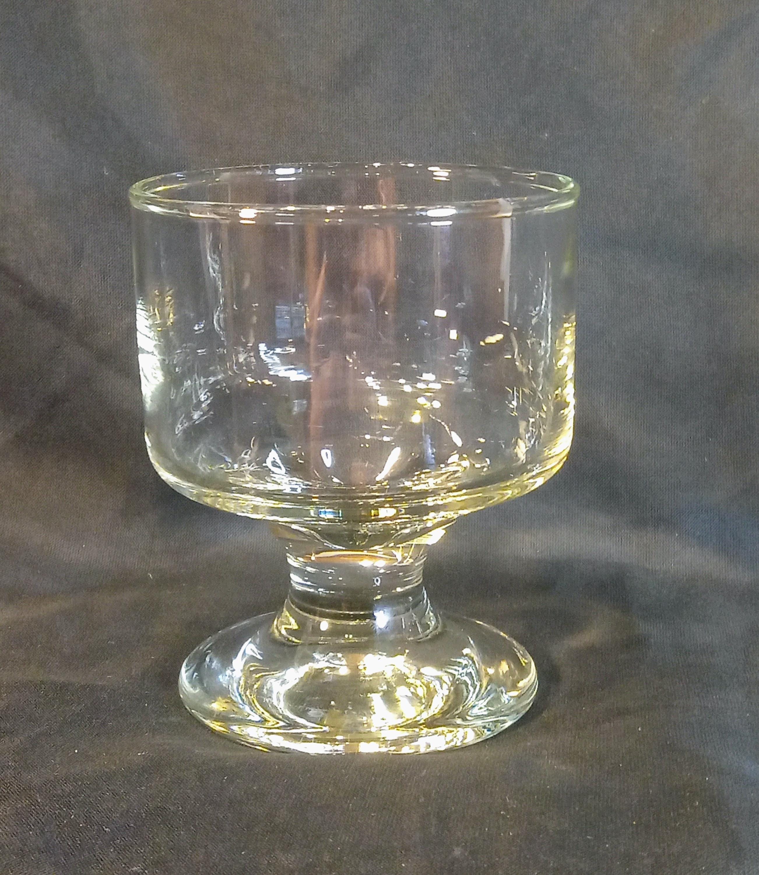 Vintage Juice Glasses – Clear Pedestal Tumblers – Set of 2