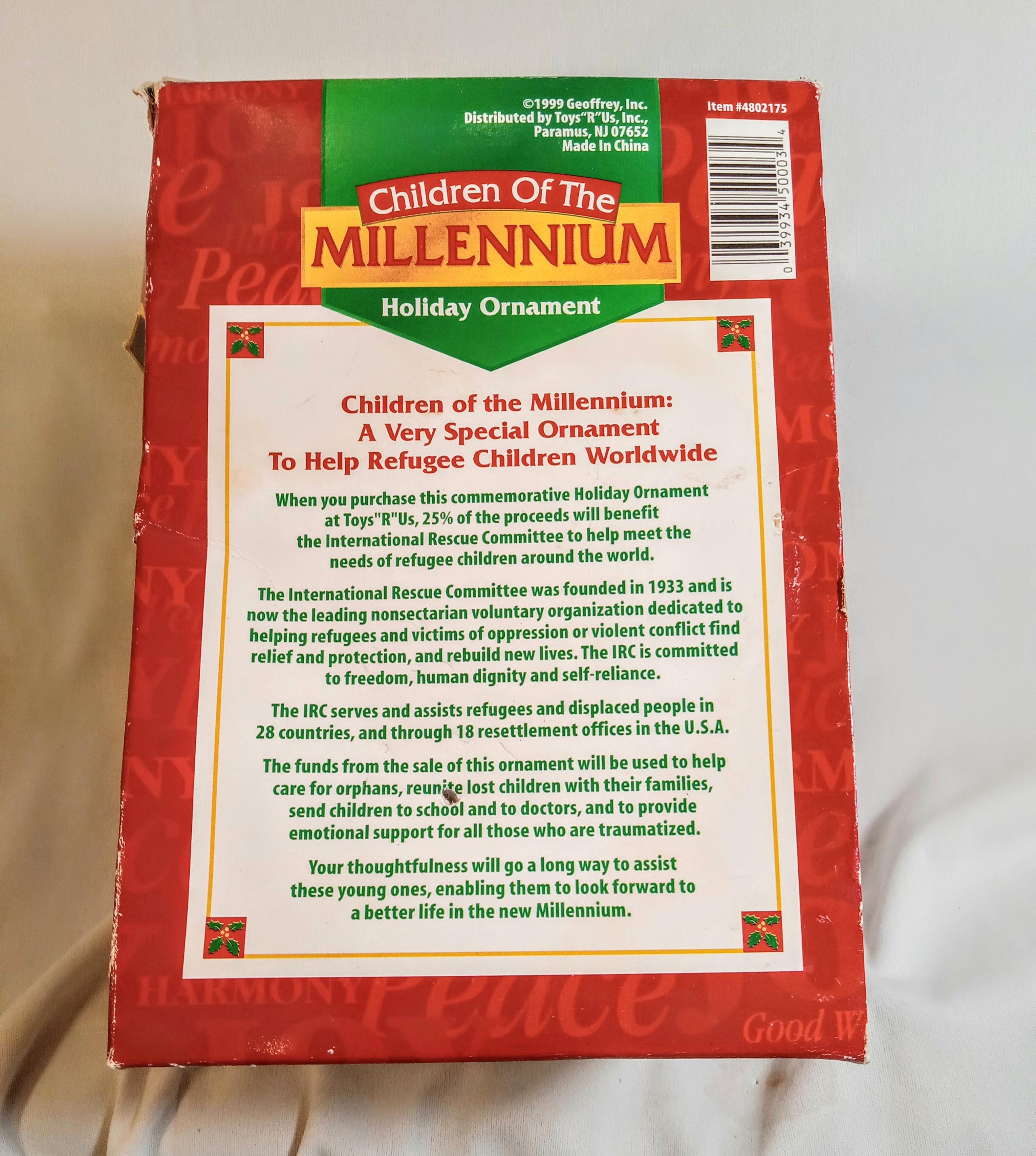 1999 “Children of the Millennium” Glass Ornament – Toys R Us Exclusive – Handcrafted European Style