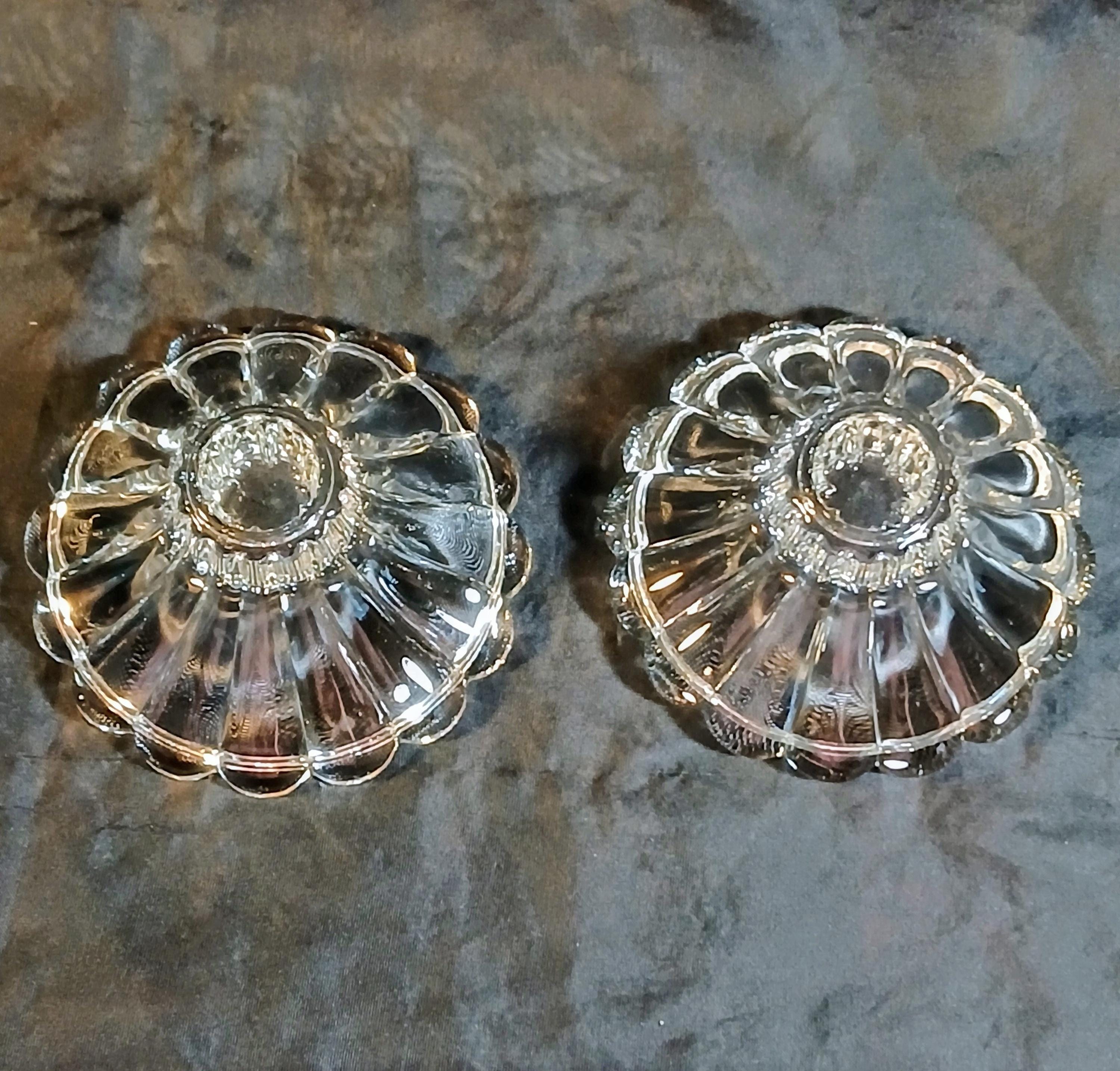 Anchor Hocking Candlestick Holders - "Boopie" Berwick - Set of 2