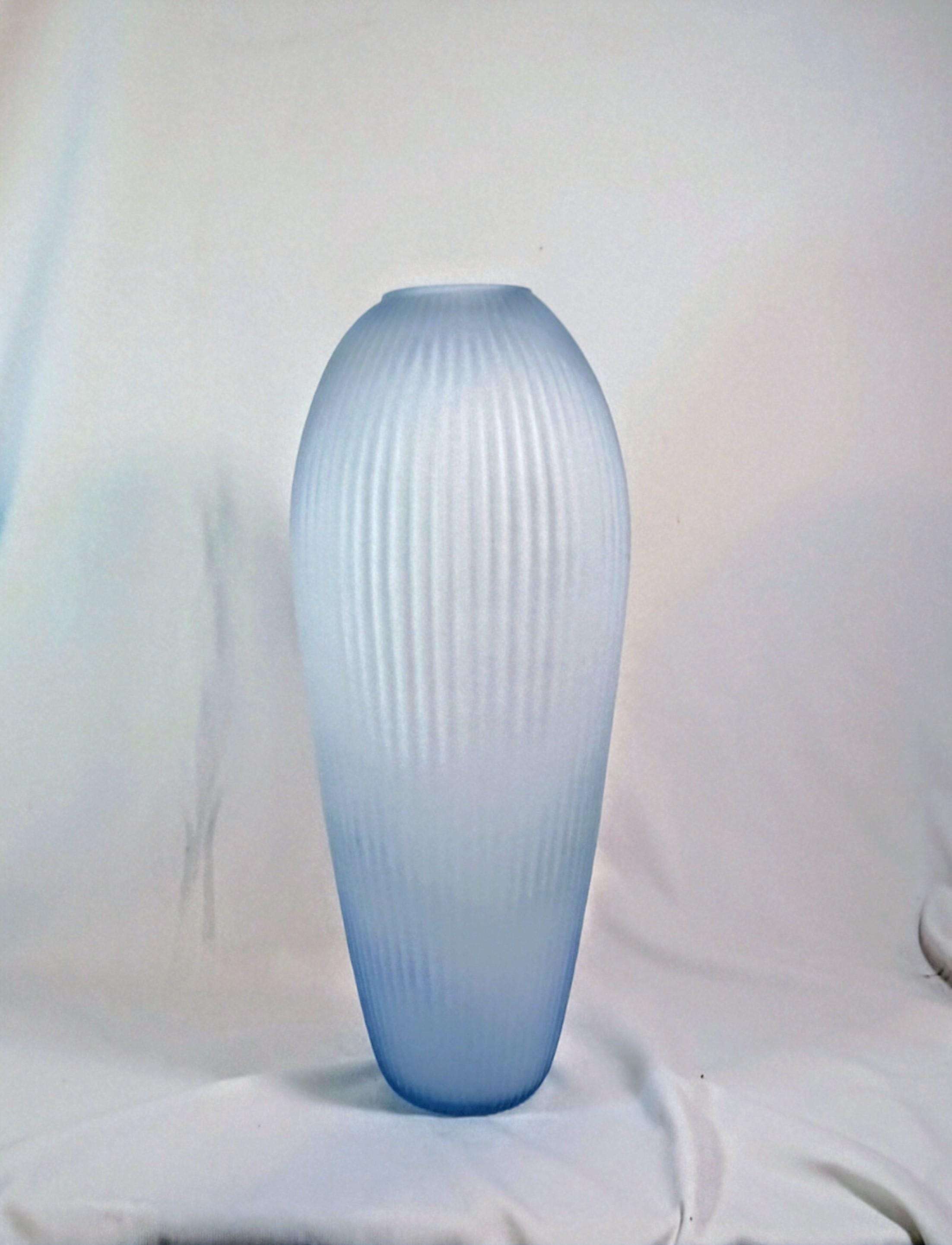 Blue Satin Finish Vase by Balos
