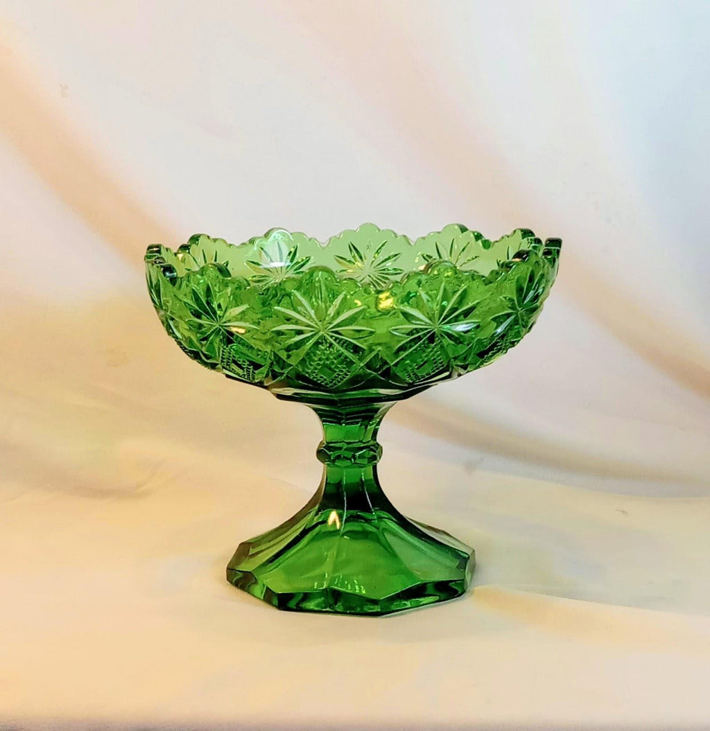 Antique Pedestal Bowl - U.S. Glass - Shoshone Pattern