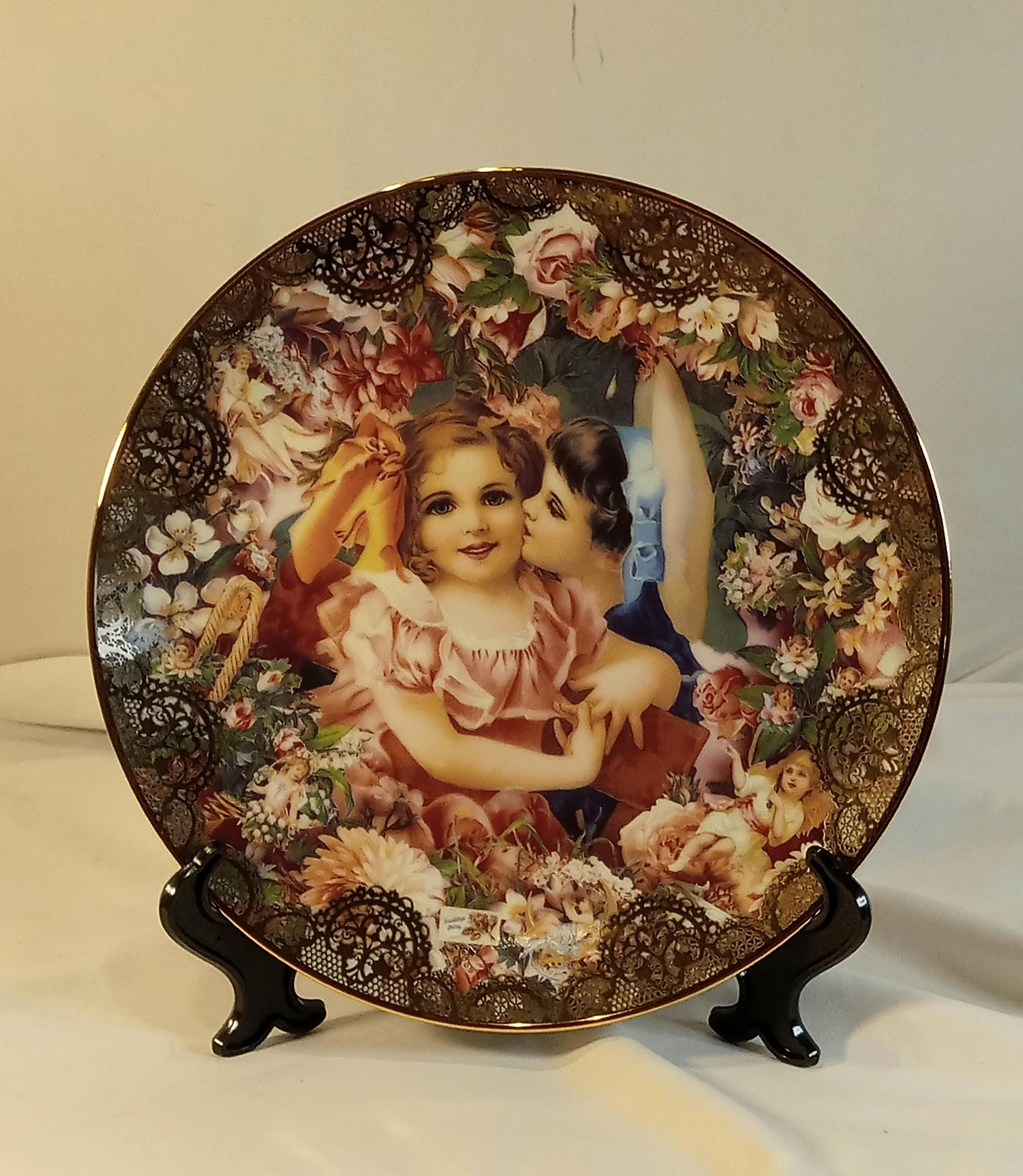 Dearest Kiss 1992 Collectible Porcelain Plate