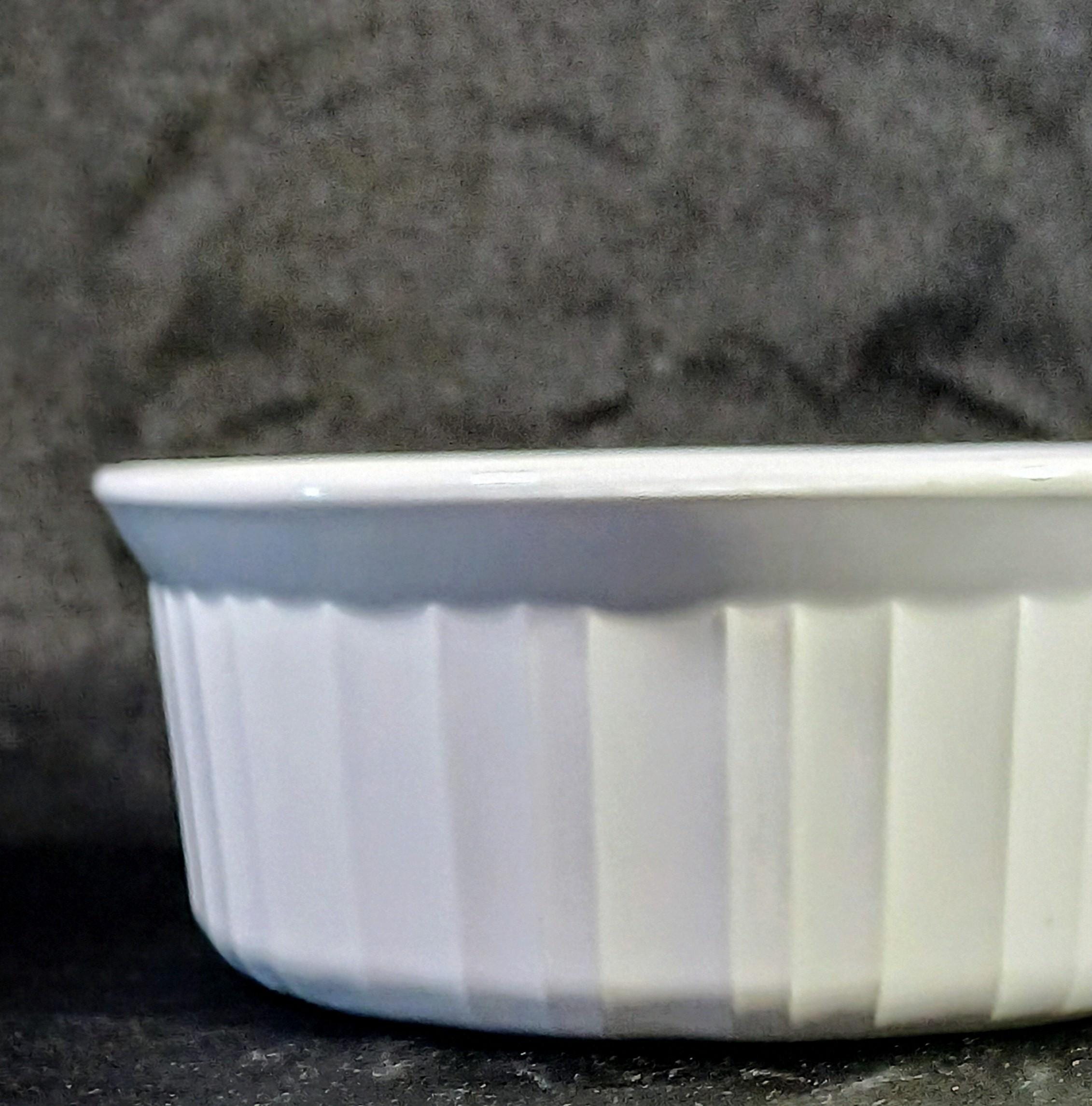 Corning Ware French White Casserole Dish Set (1.5 qt, 16 oz) – No Lids