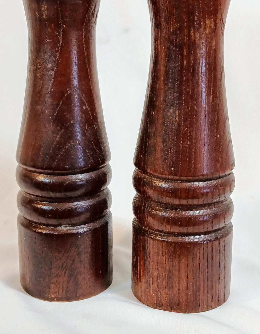 Vintage Turned Wood Salt and Pepper Shakers