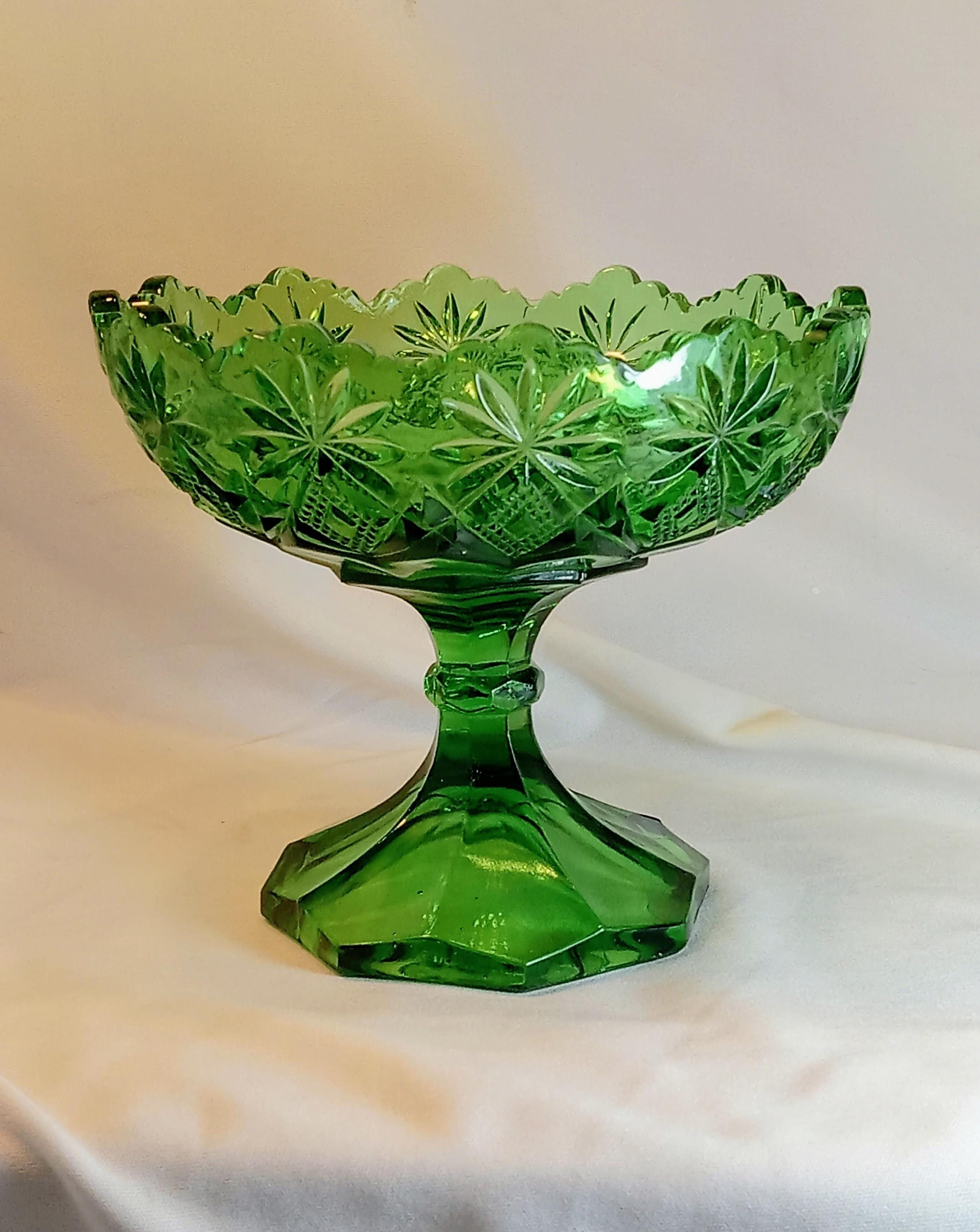 Antique Pedestal Bowl - U.S. Glass - Shoshone Pattern