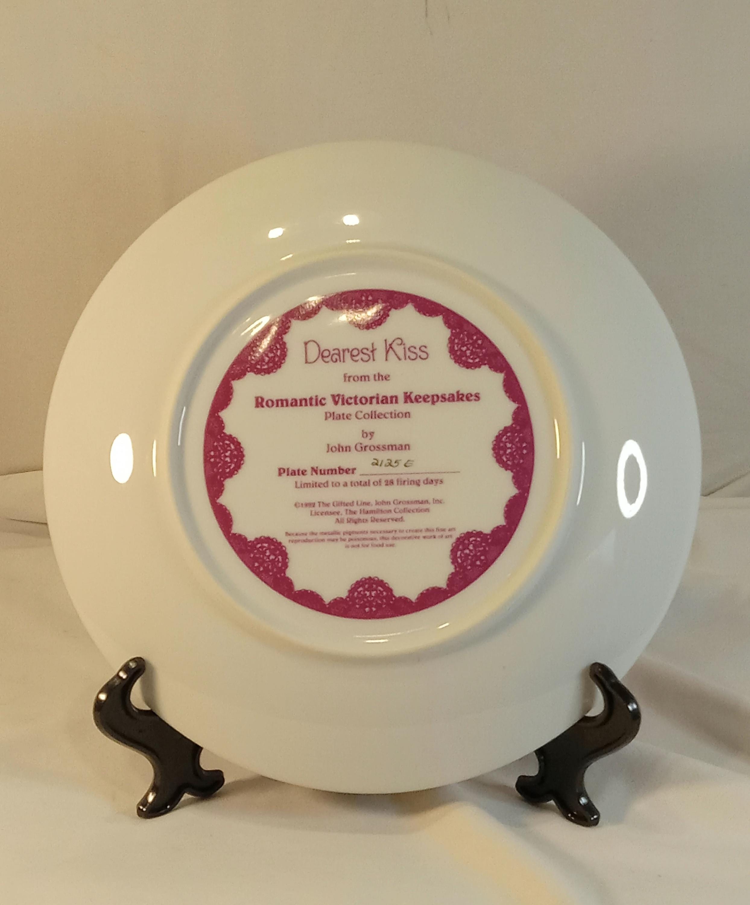 Dearest Kiss 1992 Collectible Porcelain Plate