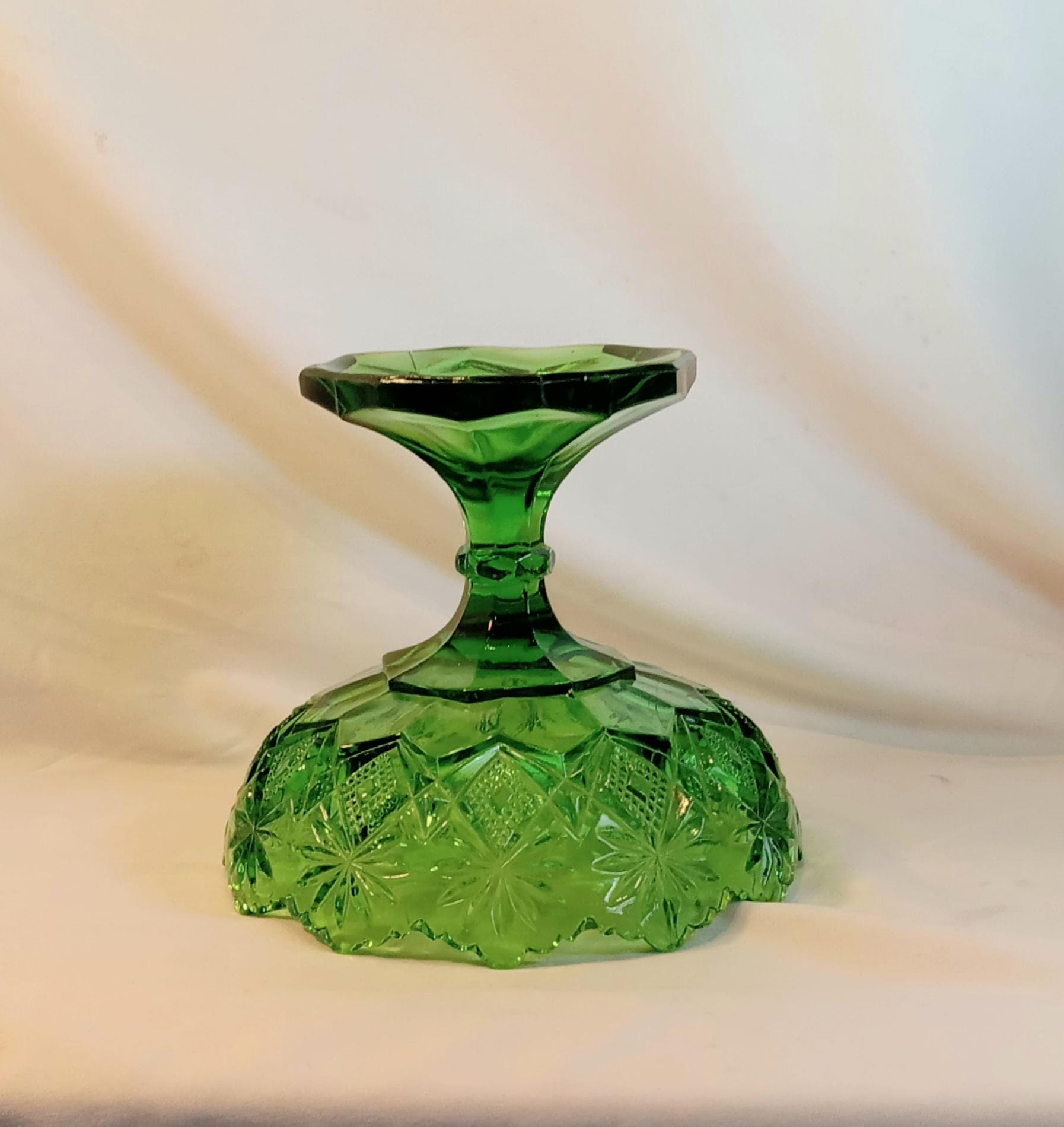 Antique Pedestal Bowl - U.S. Glass - Shoshone Pattern