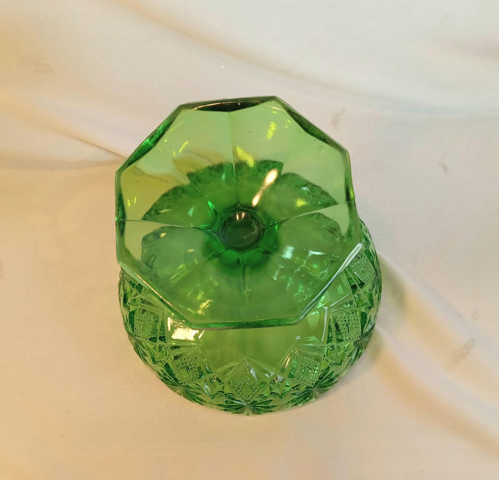 Antique Pedestal Bowl - U.S. Glass - Shoshone Pattern