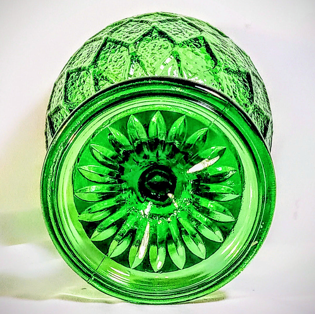 Vintage Green Indiana Glass Goblet