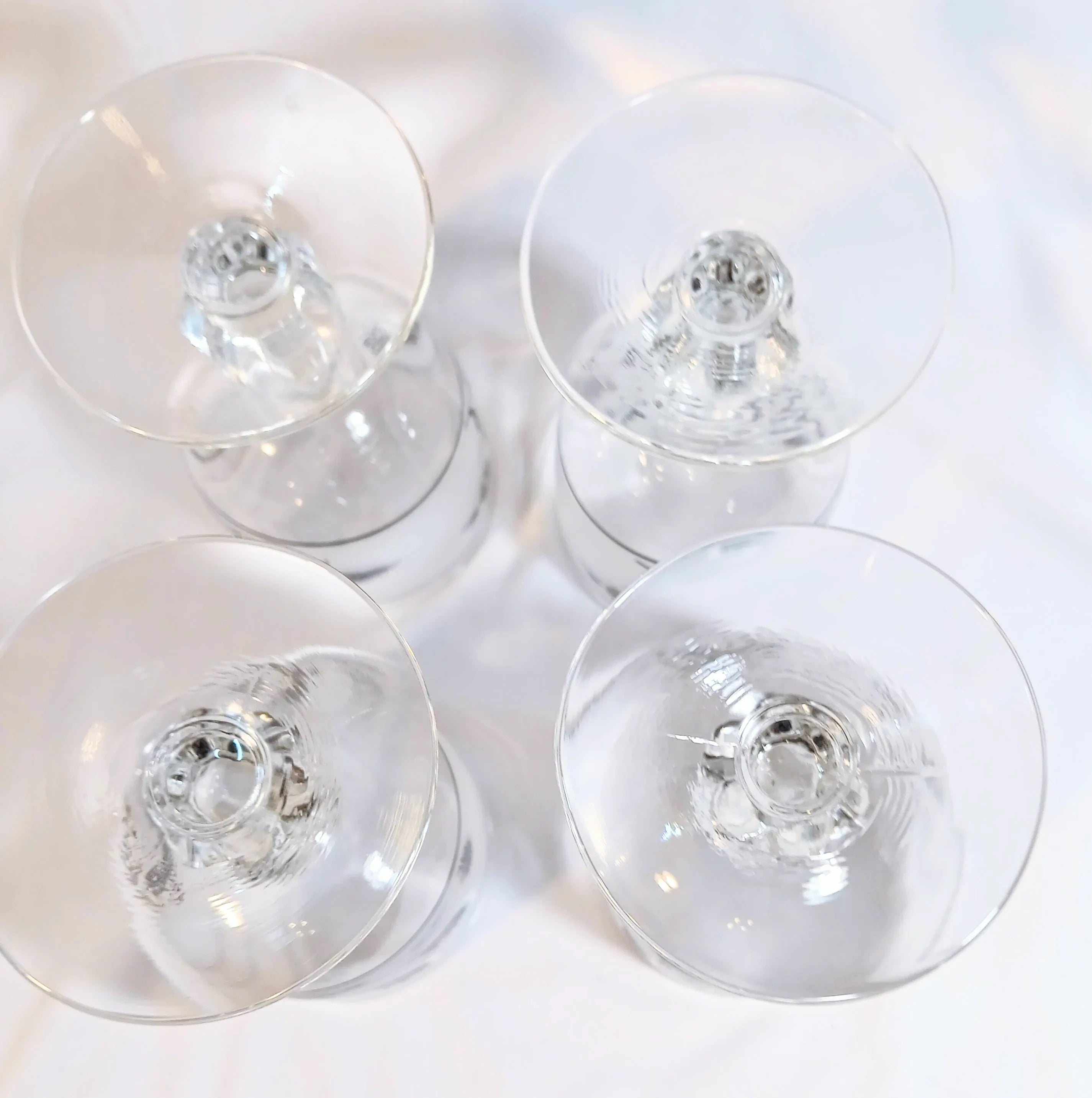 Vintage Libbey Wine Glasses - Silver Wheat Pattern