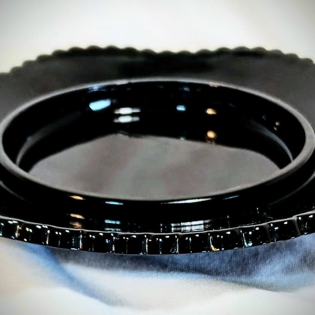 Indiana Glass Black Tiara Monarch Butter Dish